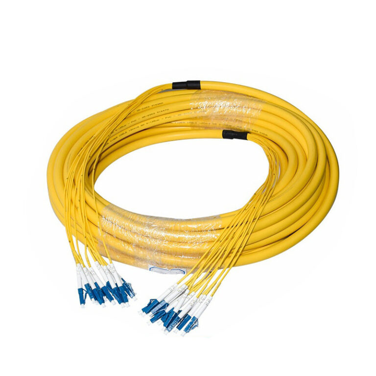 481224 Core Single Mode Fan-out Pigtail with SC Connector on One End and LCFCST Connectors on the Other Telecom Grade Multi-fiber Breakout Cable