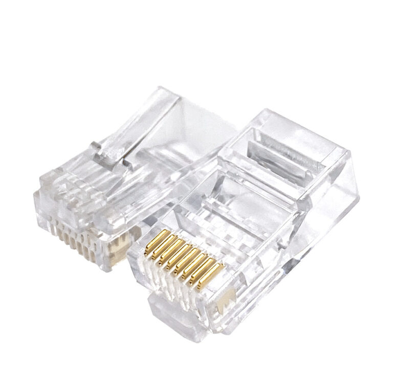 RJ45 CAT6 8P8C镀金3U水晶头 CAT6非屏蔽水晶头 六类水晶头